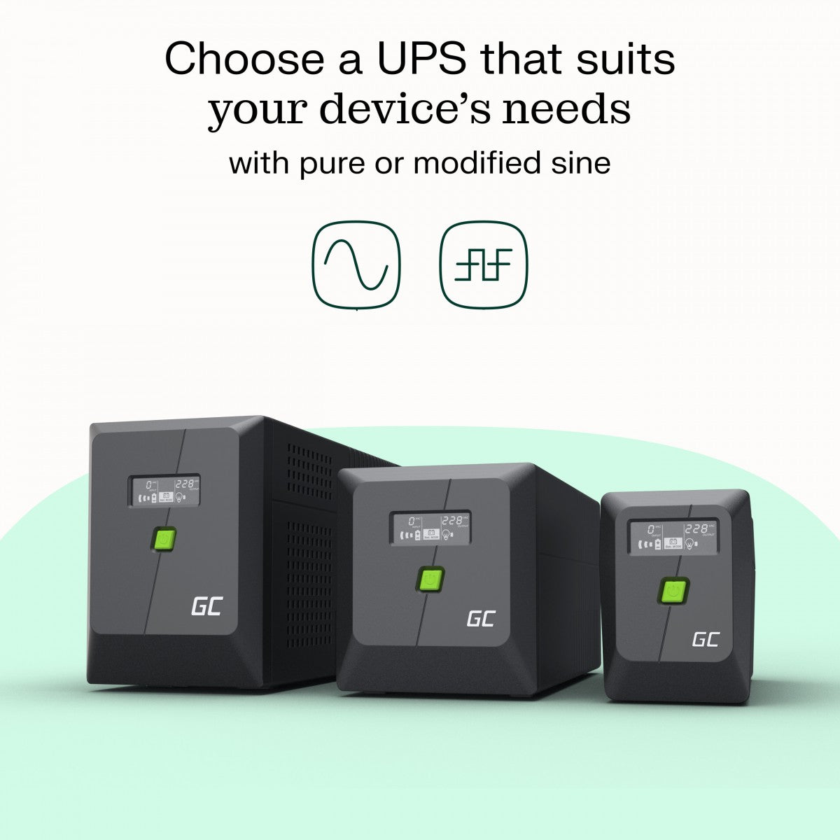 Green Cell Onduleur UPS 1500VA 1050W PowerProof avec LCD