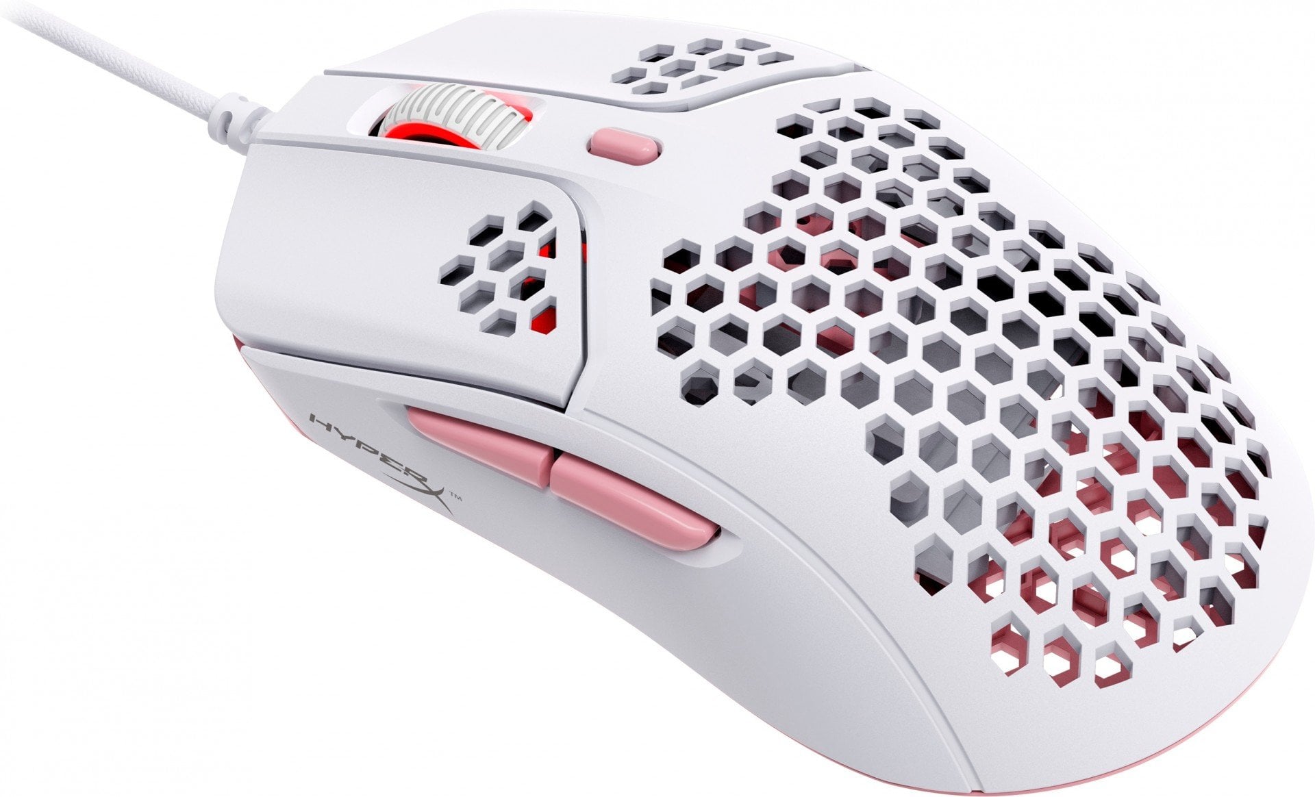 HyperX Pulsefire Haste - souris de jeu filaire USB - Pixart PAW 3335 16000 DPI 59g blanc-rose