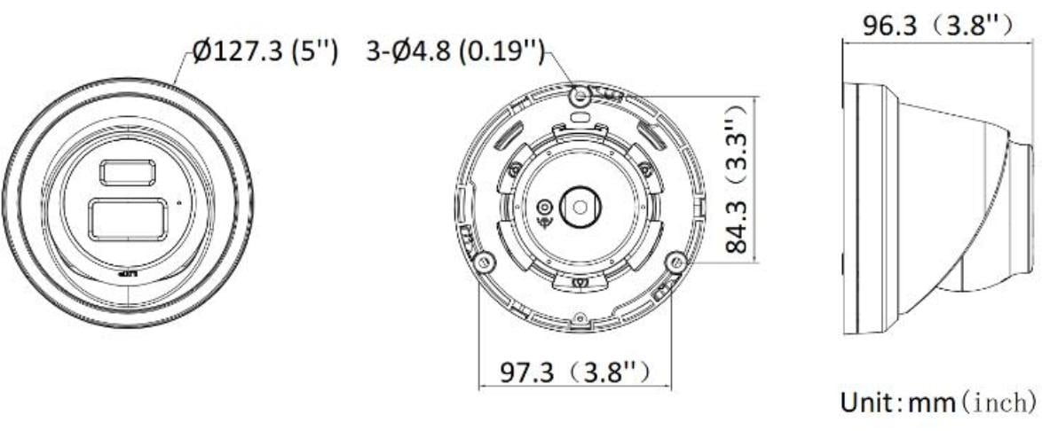 Hikvision DS-2CD2383G2-LI2U(2.8mm)(NOIR) Caméra réseau turret fixe 8 MP avec Acusense et éclairage hybride intelligent