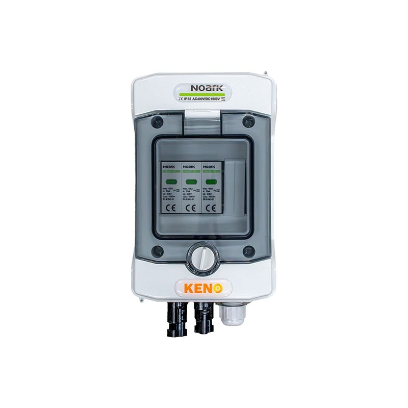 Boîte de combinaison avec parafoudre Noark DC Type 2 1000V 1x chaîne PV 1x MPPT
