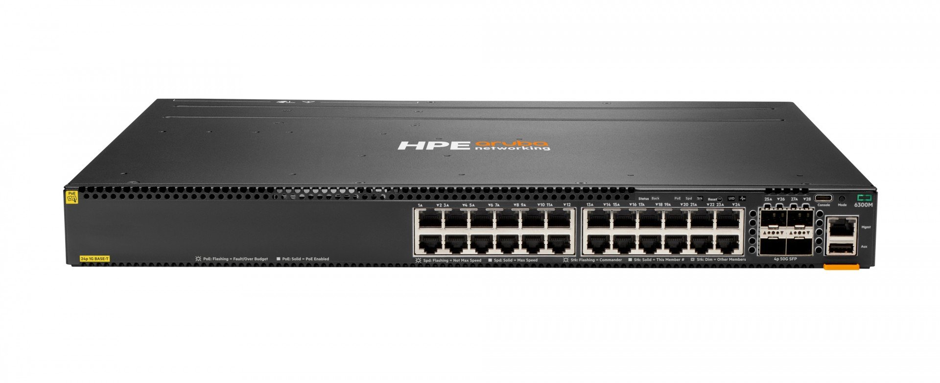 HPE Aruba 6300M 24G CL4 PoE 4SFP56 Swch