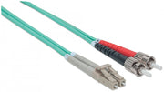 Intellinet 751001 câble de fibre optique 2 m ST LC OM3 Couleur aqua