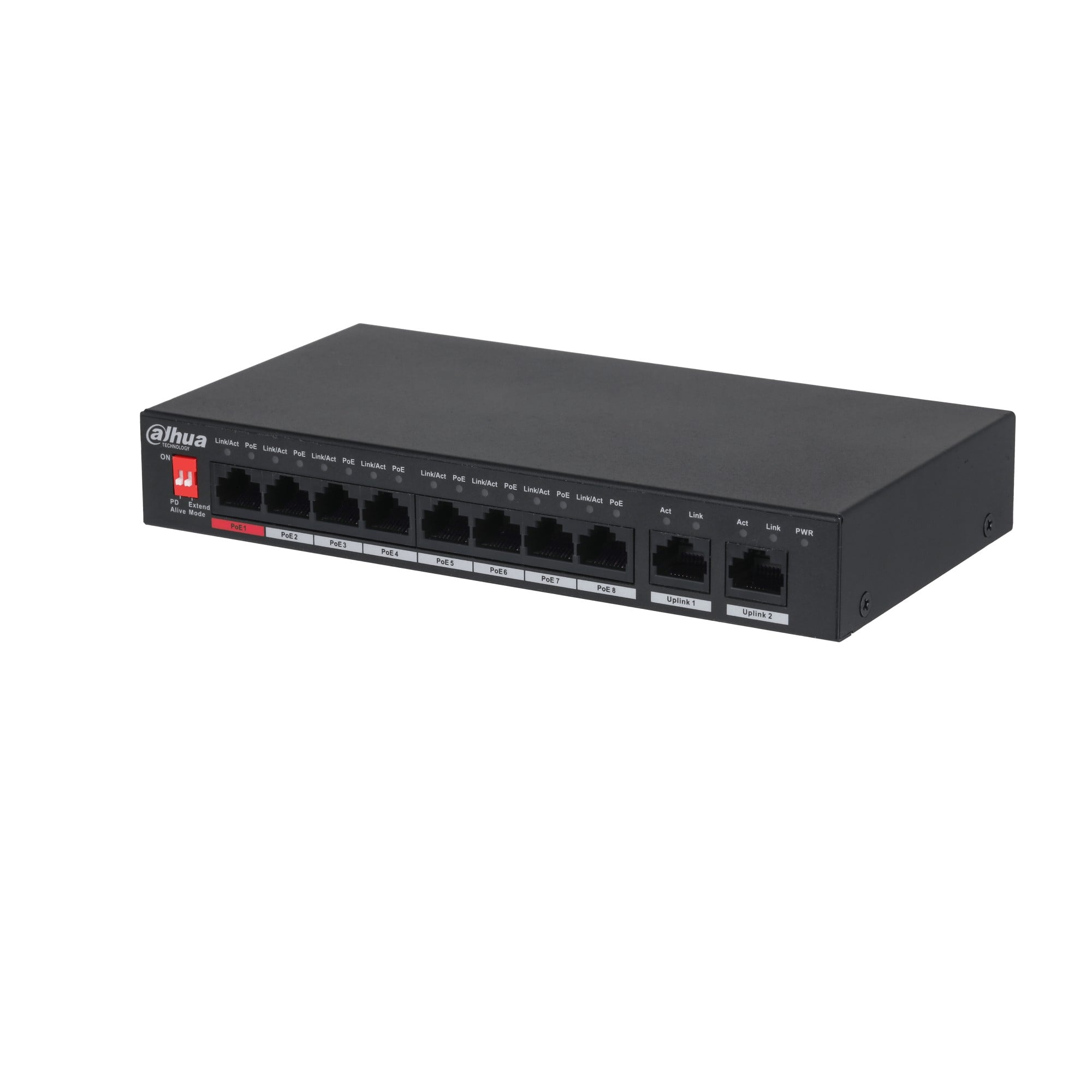 Dahua PFS3010-8ET-96-V2 Commutateur de bureau non géré 10 ports avec 8 ports PoE