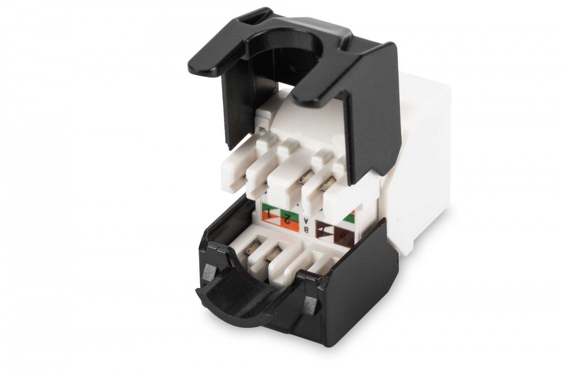 Module Keystone CAT 6A - non blindé - Noir - Blanc - Nickel/Or - Acrylonitrile-Butadiene-Styrene (ABS) - -10 - 50 °C - 35 mm - 25 mm