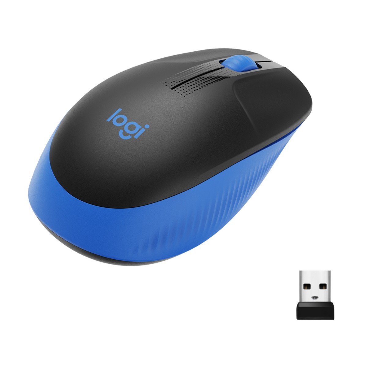 LOGITECH M190 Mouse optical 3 buttons wireless USB wireless receiver blue