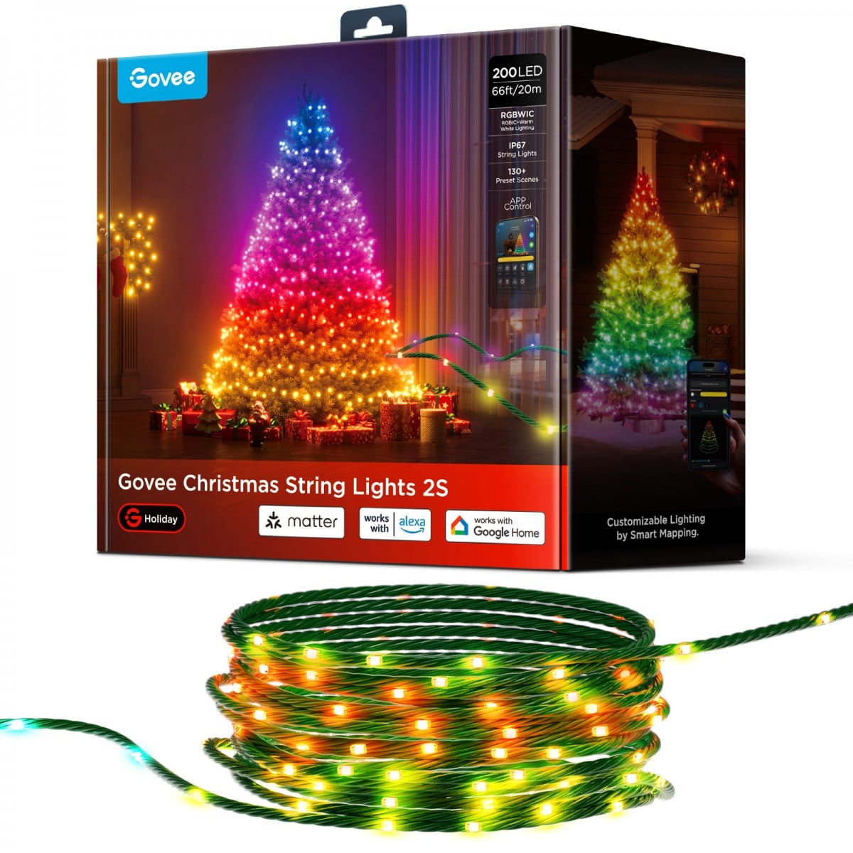 Govee H80C4C42 Guirlandes lumineuses de Noël 2S 20m