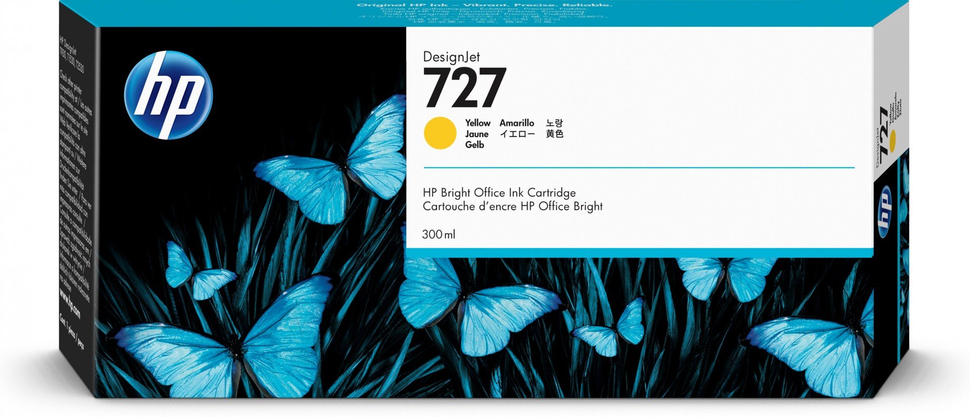 HP 727 original 300-ml Ink cartridge F9J78A Yellow