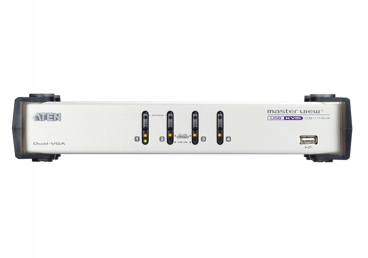 ATEN CS1744 commutateur écran, clavier et souris Blanc