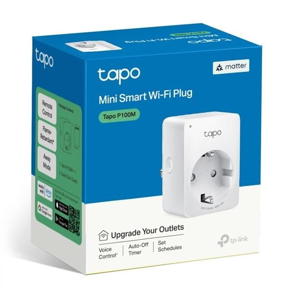 TP-Link TAPO P100M Prise intelligente 2300 W Maison, Bureau Blanc