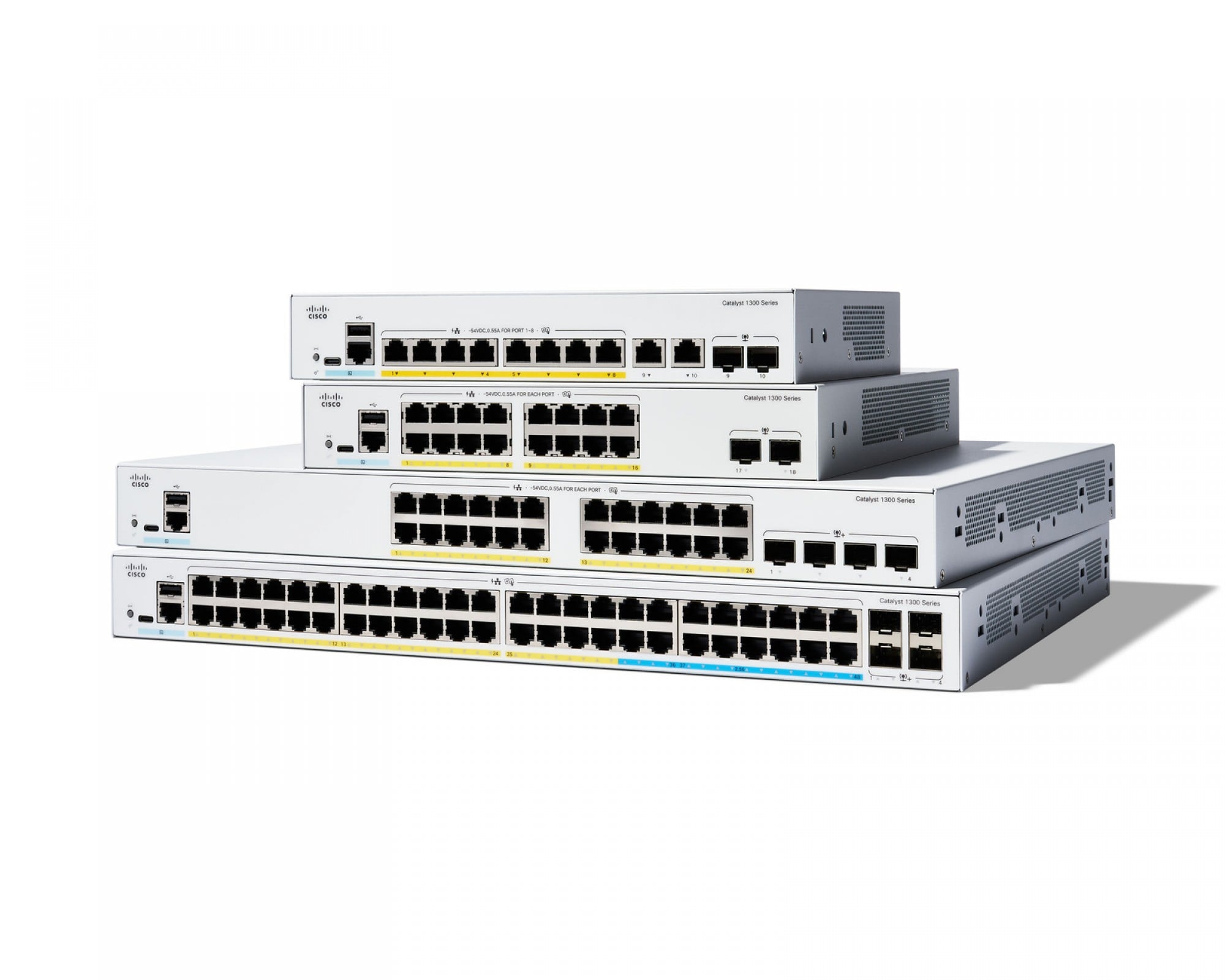 CISCO Catalyst 1300X 24-Port Switch Data-Only 4 x 10G SFP+ Uplinks 25G for Stacking