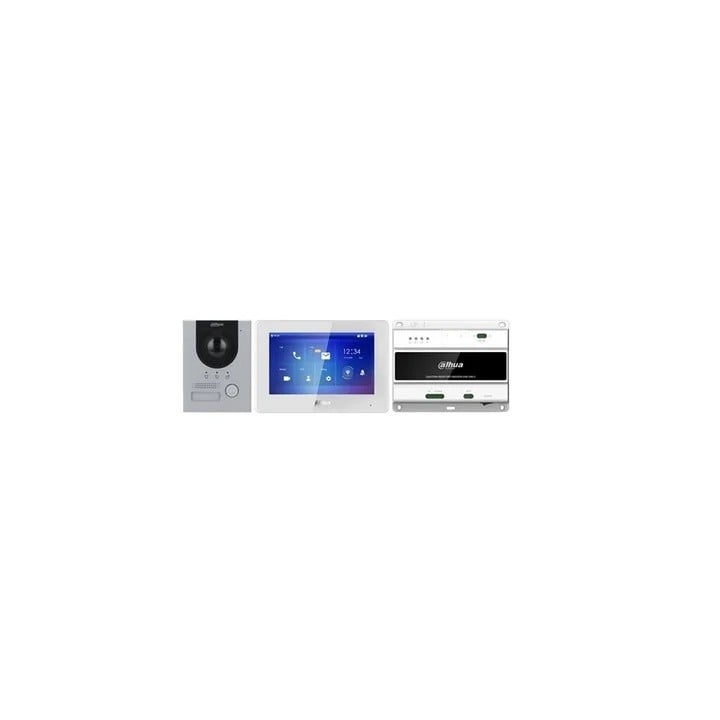 Dahua KTD01(F) Kit de interphone vidéo 2 fils, caméra 2MP, écran tactile 7", IP65, support mobile DMSS