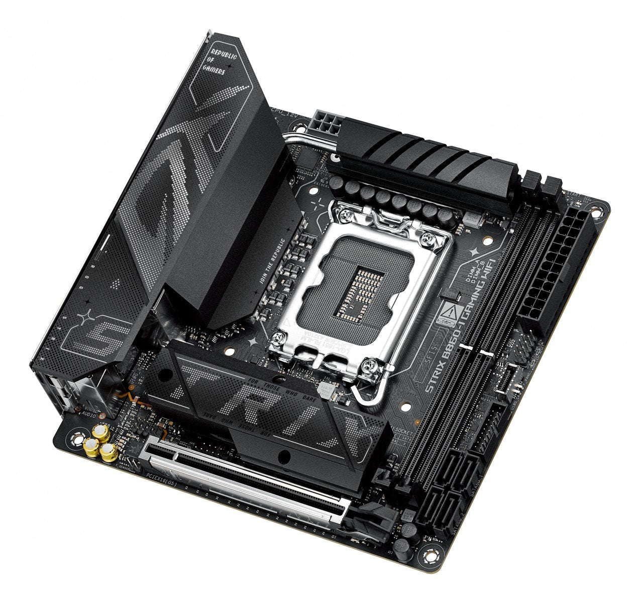 ASUS ROG STRIX B860-I GAMING WIFI LGA1851 DDR5 mini ITX MB 1xHDMI 1xDP 1xThunderBolt 2xM.2 4xSATA