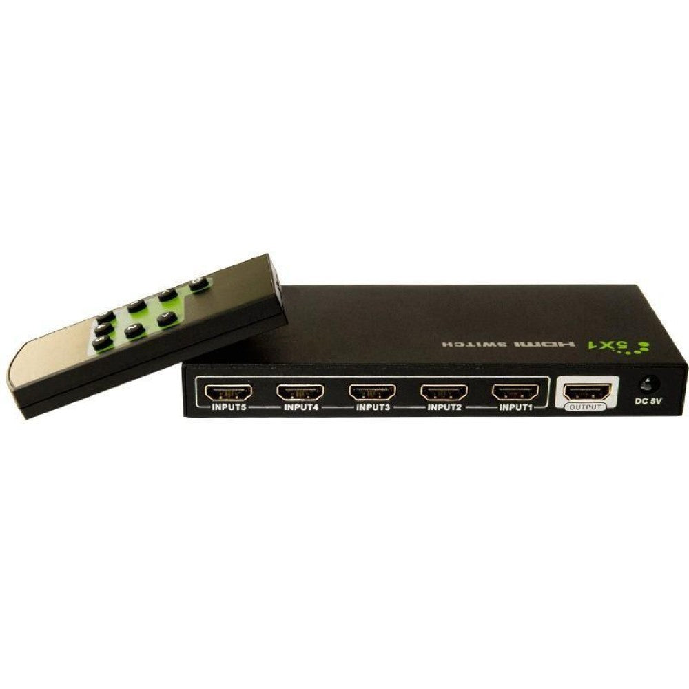 Techly IDATA HDMI-4K51 Commutateur HDMI 1.4 5x1 4K60Hz avec télécommande