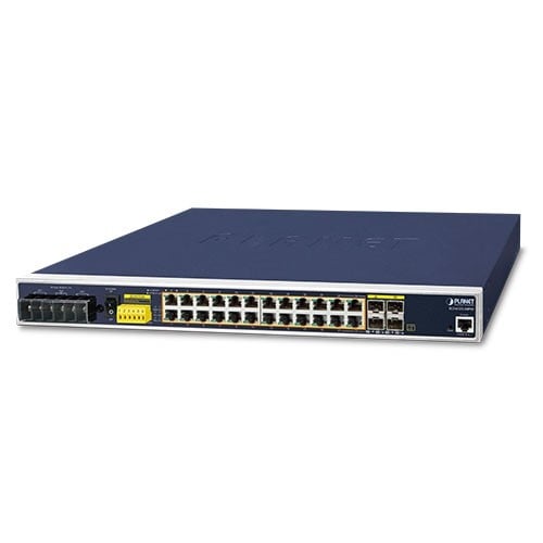 PLANET IGS-6325-24P4S commutateur réseau Géré L3 Gigabit Ethernet (10/100/1000) Connexion Ethernet, supportant l'alimentation via ce port (PoE) 1U Bleu