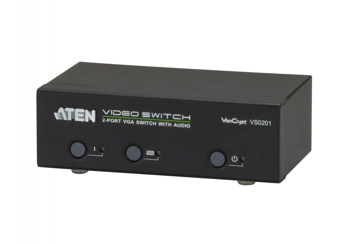 Commutateur 2 PORTS vga + audio+ RS232 aten VS0201 300MHz