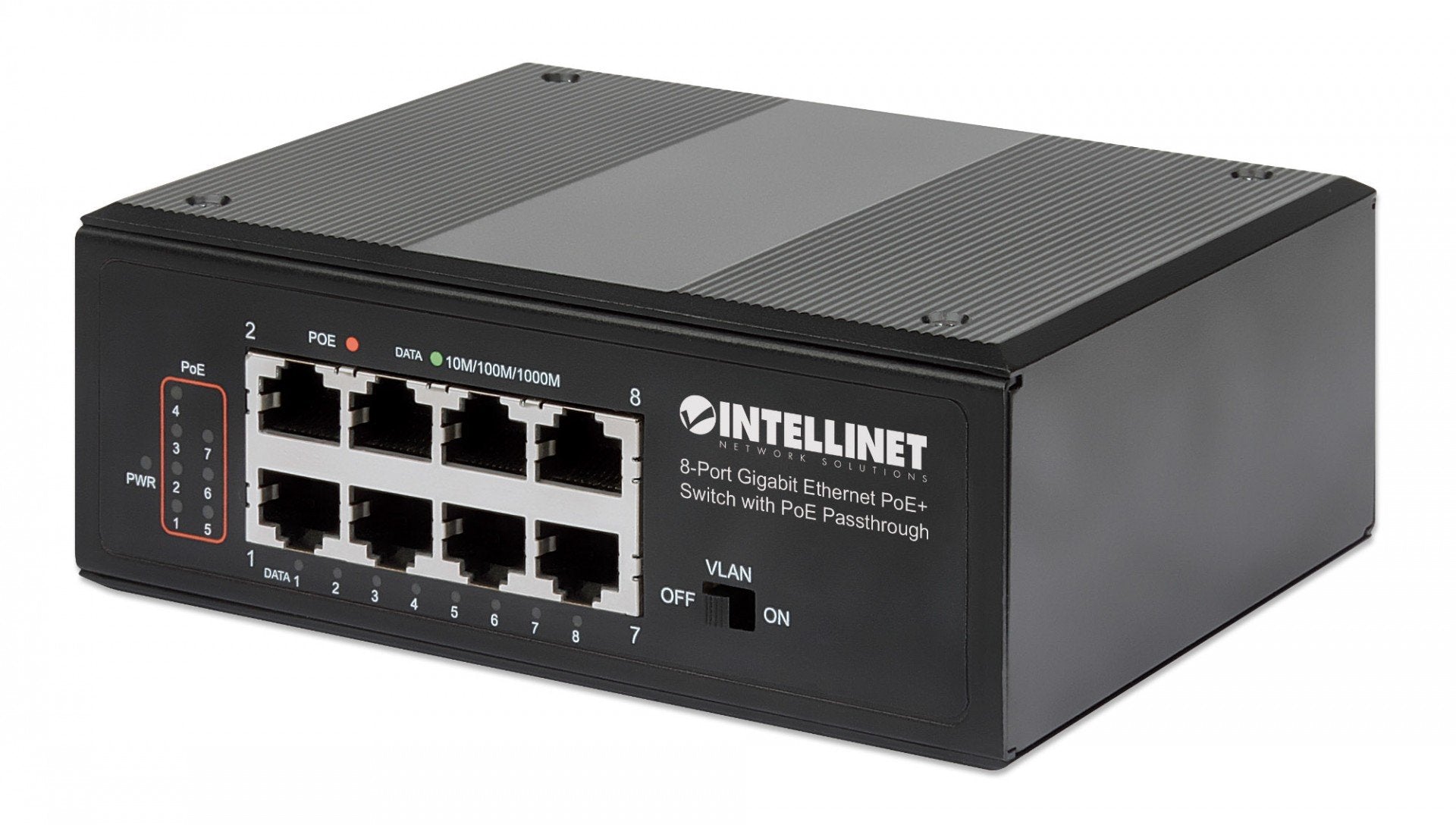 Intellinet 561624 commutateur réseau Gigabit Ethernet (10/100/1000) Connexion Ethernet, supportant l'alimentation via ce port (PoE) Noir
