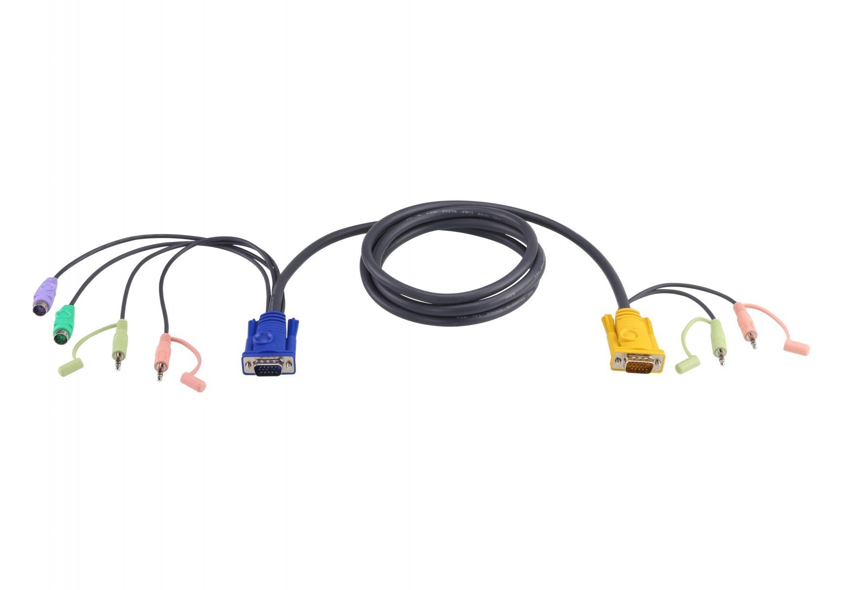 ATEN Câble KVM 1,8m PS/2 avec SPHD 3 en 1 et audio - 1,8 m - PS/2 - PS/2 - VGA - Noir - HDB-15 - 2 x PS/2 - 2 x 3.5mm