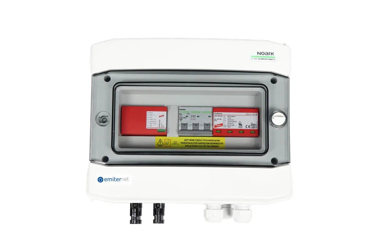 EMITER EM-90_DCAC Tableau de distribution DCAC, IP65, SPD DC Dehn 1000V type 1+2, 1 x chaîne PV, 1 x MPPT, SPD AC Dehn type 1+2, 16A 3-F