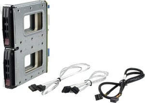 "Supermicro MCP-220-84610-0N Obturateur de baie de lecteur 2x 2,5"" Plateau de stockage de disques Noir"