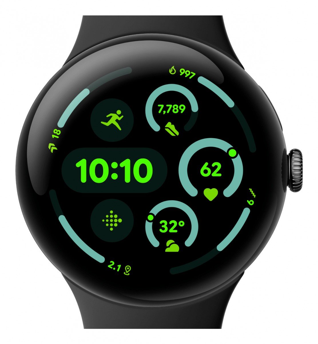 Montre intelligente Google Pixel Watch 3 45mm Noir 1,4" 45 mm