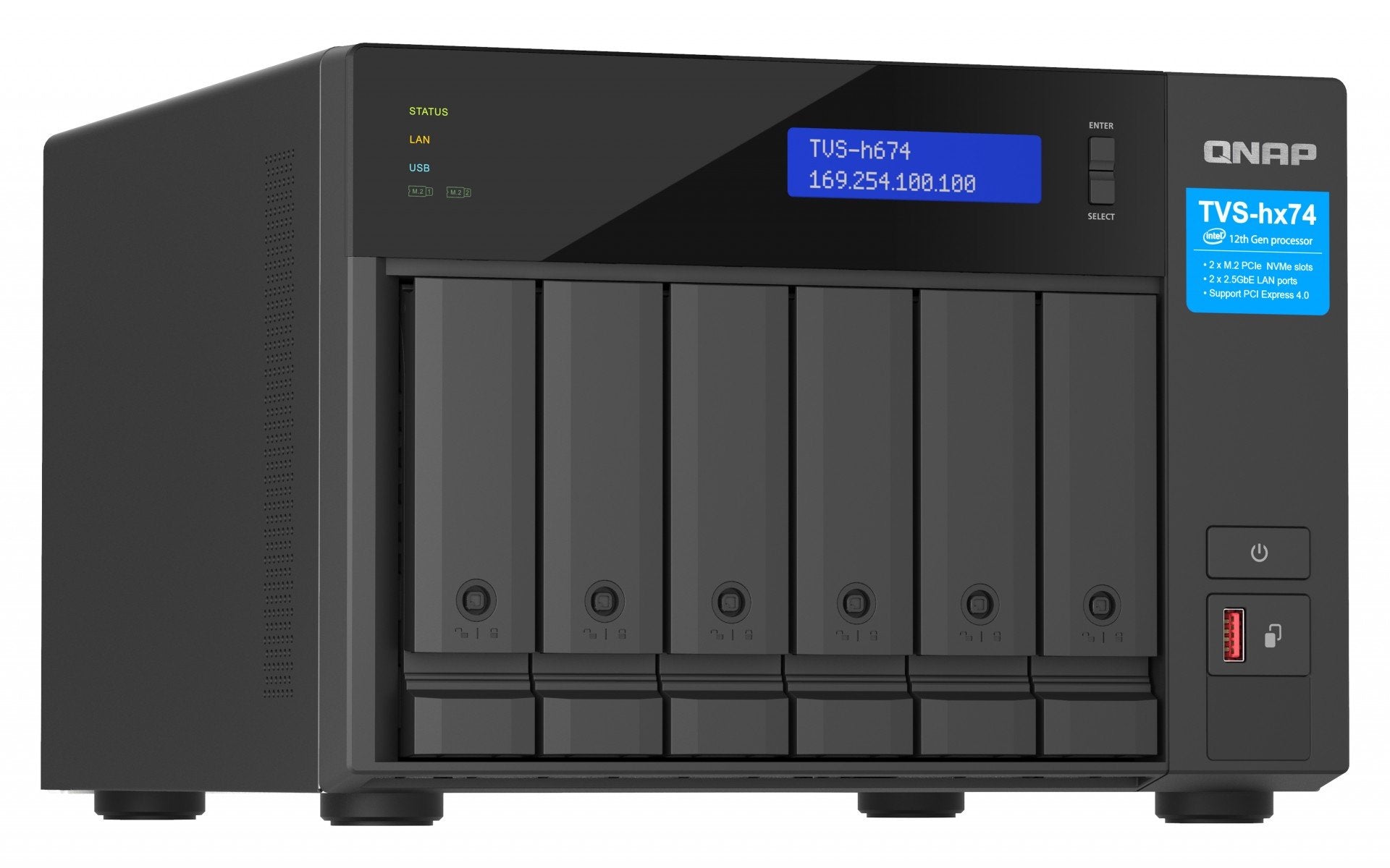 6-bay QuTS hero NAS i512400 6c/12-thread