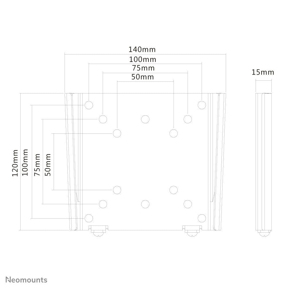 NEOMOUNTS FPMA-W25BLACK Support pour écran mural 10-30p - ultra-plat