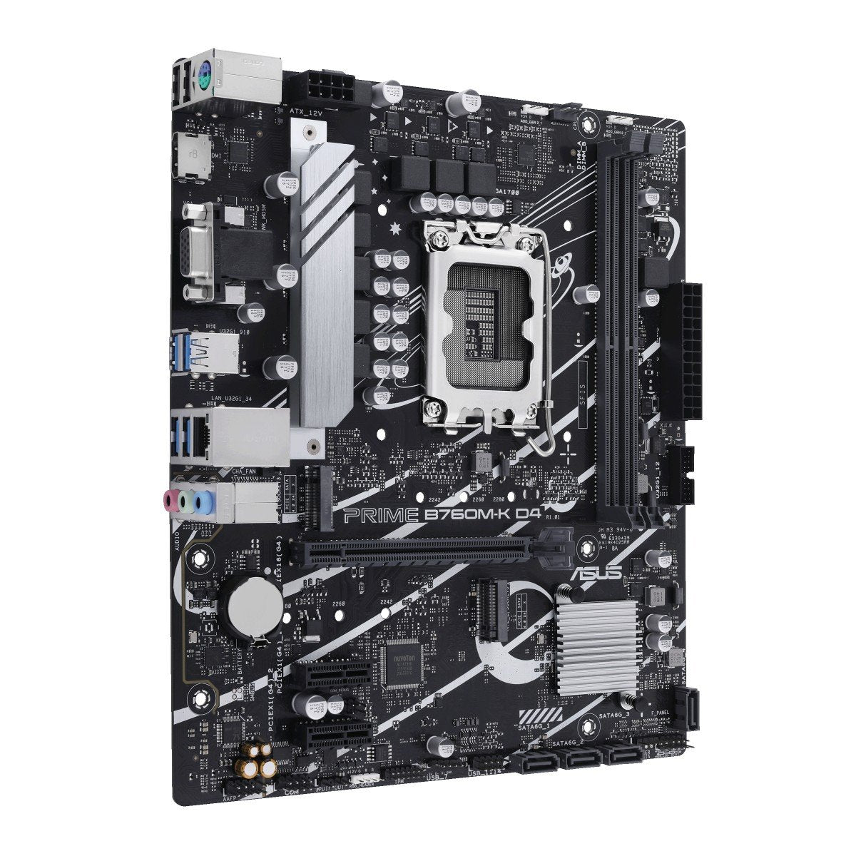 ASUS PRIME B760M-K D4 LGA1700 microATX MB 2xDDR4 4xSATA 2xM.2 1xD-Sub 1xHDMI 2.0