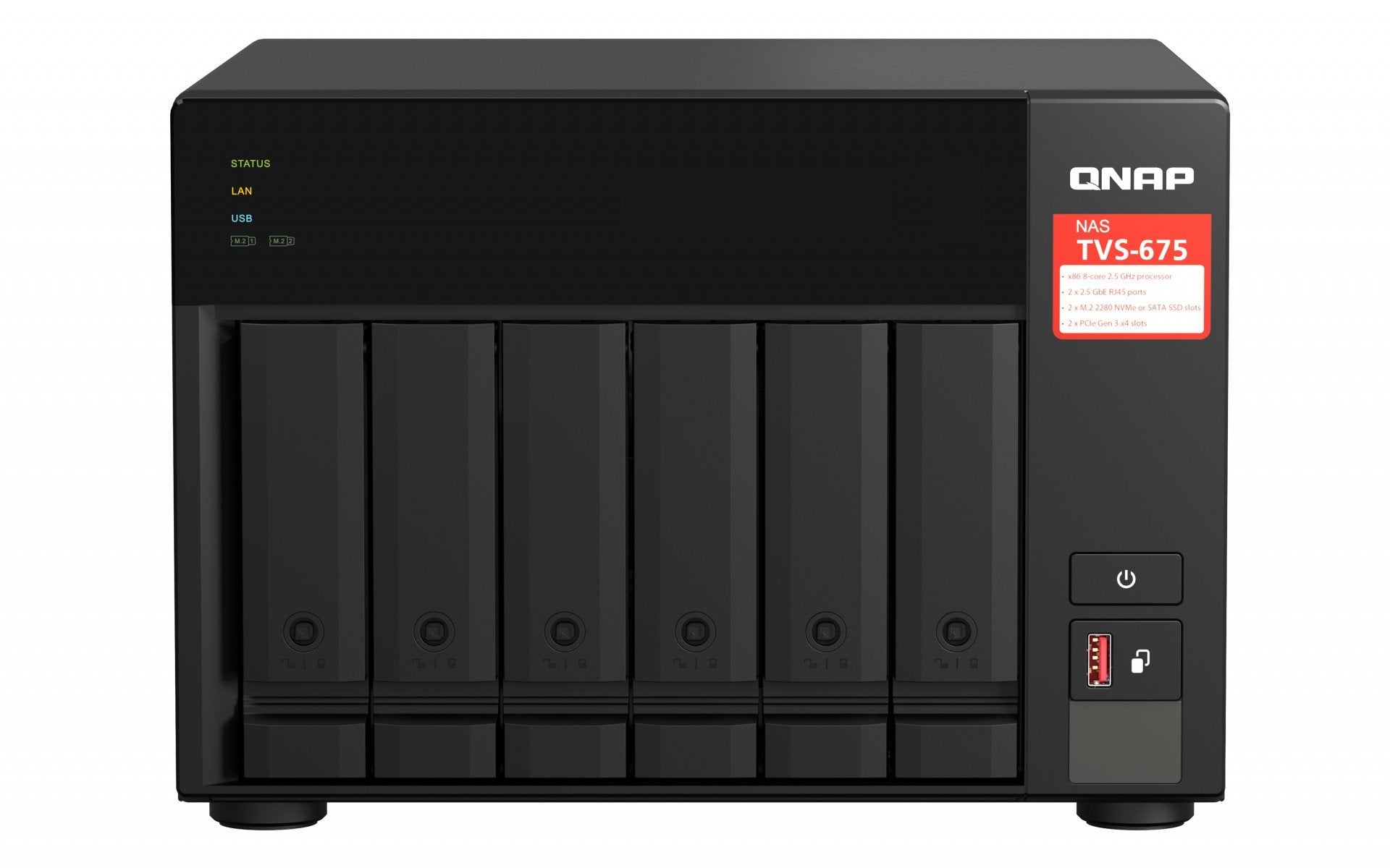 6-Bay NAS Zhaoxin KX-U6580 8GB RAM