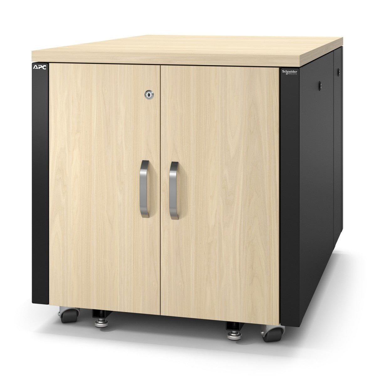 APC NetShelter Rack vertical soundproof AC 100-230V maple 12U 19 TAA Compliant