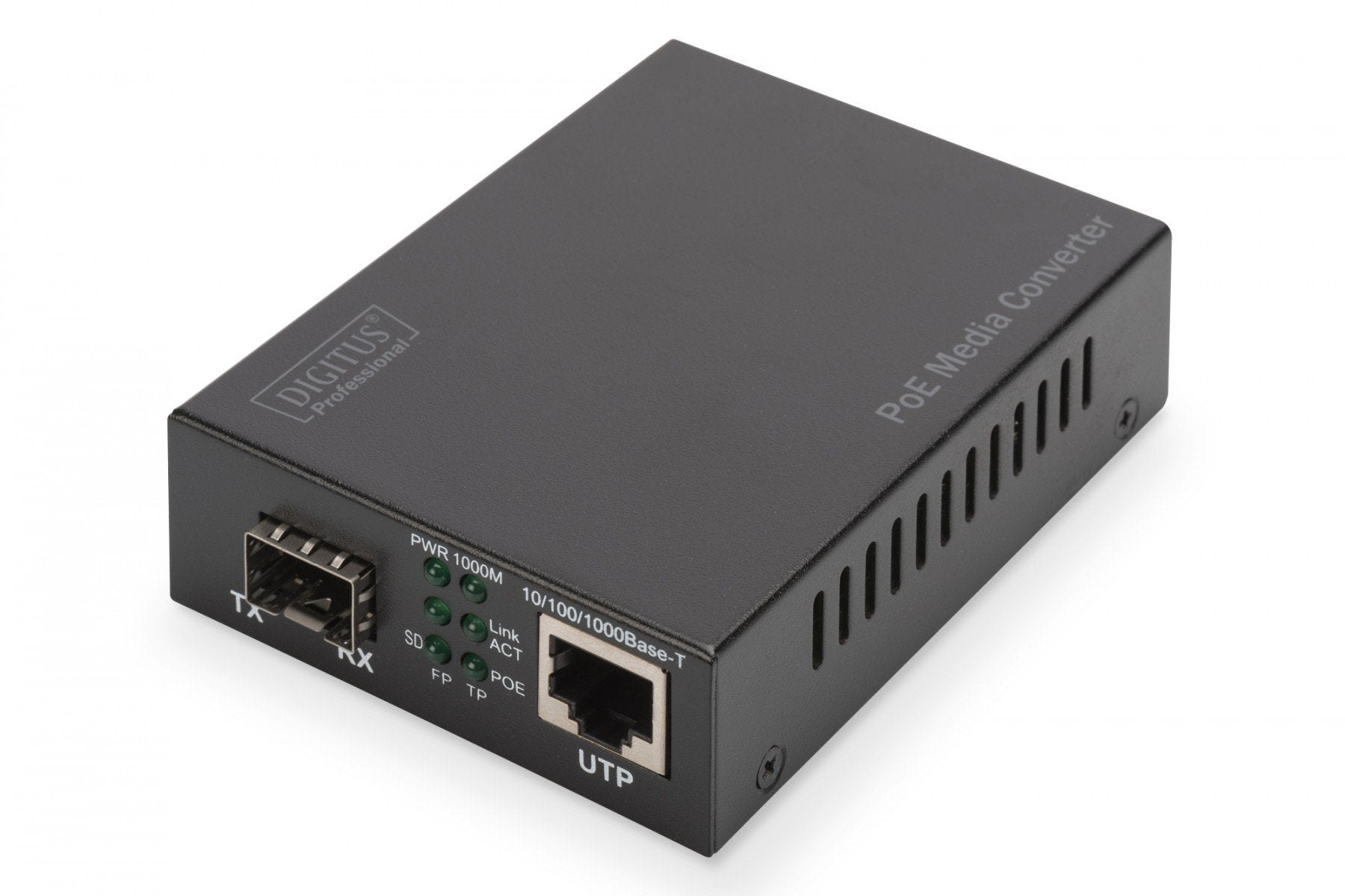 Digitus DN-82140 convertisseur de support réseau 1000 Mbit/s Noir