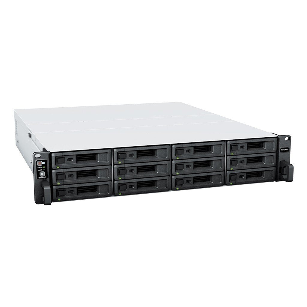 SYNOLOGY RS2423RP+ 12-BAY Rackstation AMD Ryzen Embedded V1780B QUAD CORE 8Go RAM HDD/SSD Only