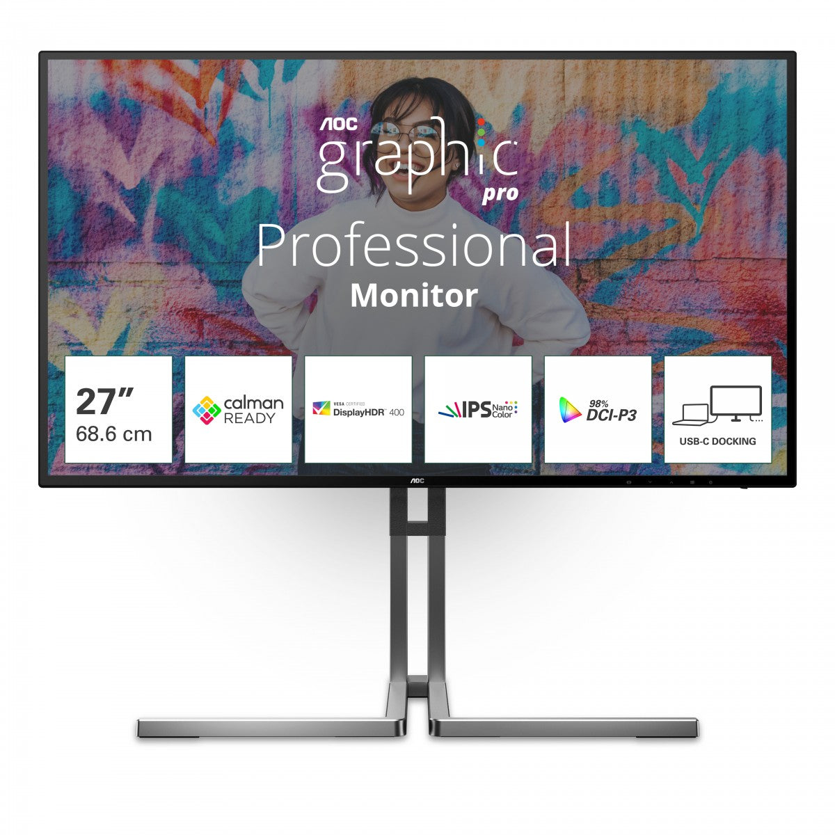 AOC U27U3CV 27p Nano IPS WLED UHD 60Hz HDMI