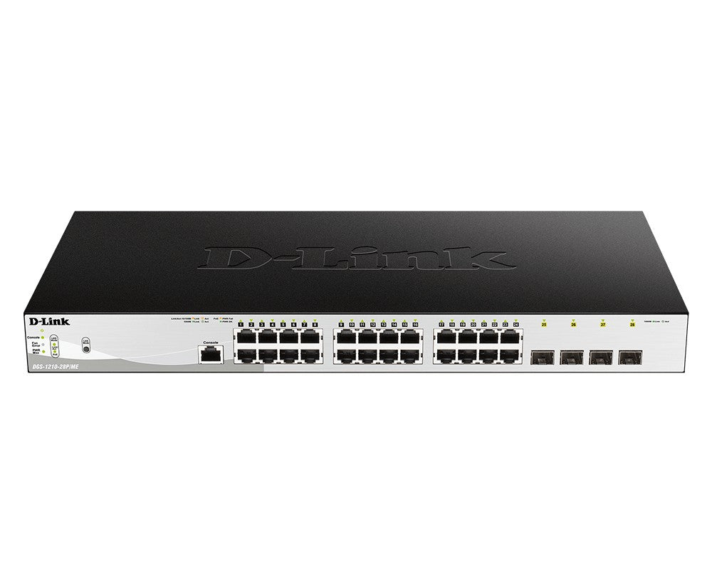 D-Link DGS-1210-28P/ME 24-PORT 10/100/1000BASE-T POE + 4-PORT 1 GBPS SFP PORTS METRO ET