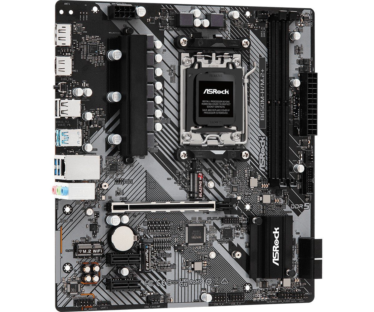 Asrock B650M-H/M.2+ AMD B650 Emplacement AM5 micro ATX