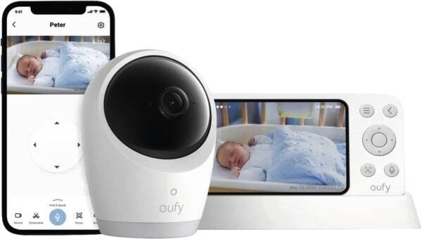 Eufy Baby Monitor E21 Noir, Blanc