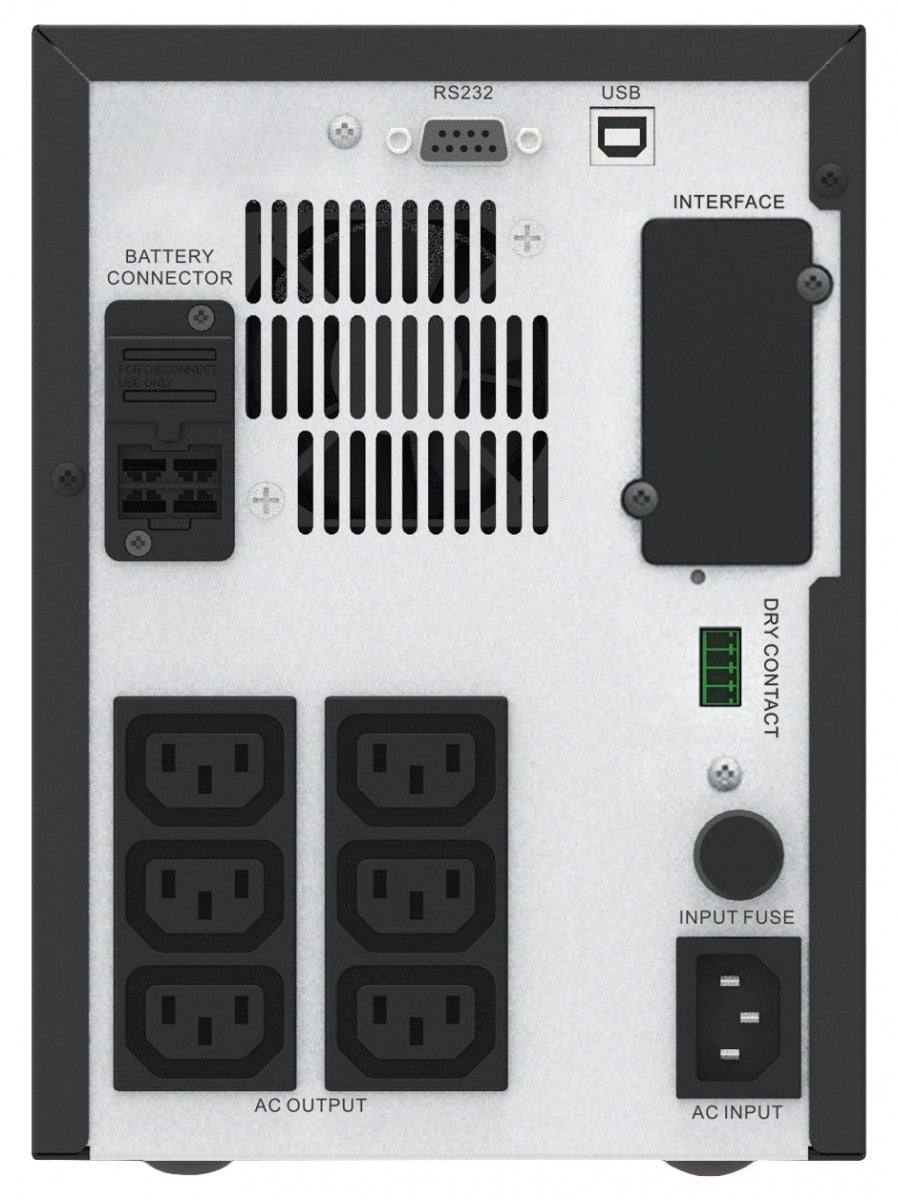 APC Easy UPS SMV SMV1500CAI UPS AC 220/230/240V 1050Watt 1500VA 2 x battery 10Ah USB RS-232 output connectors 6