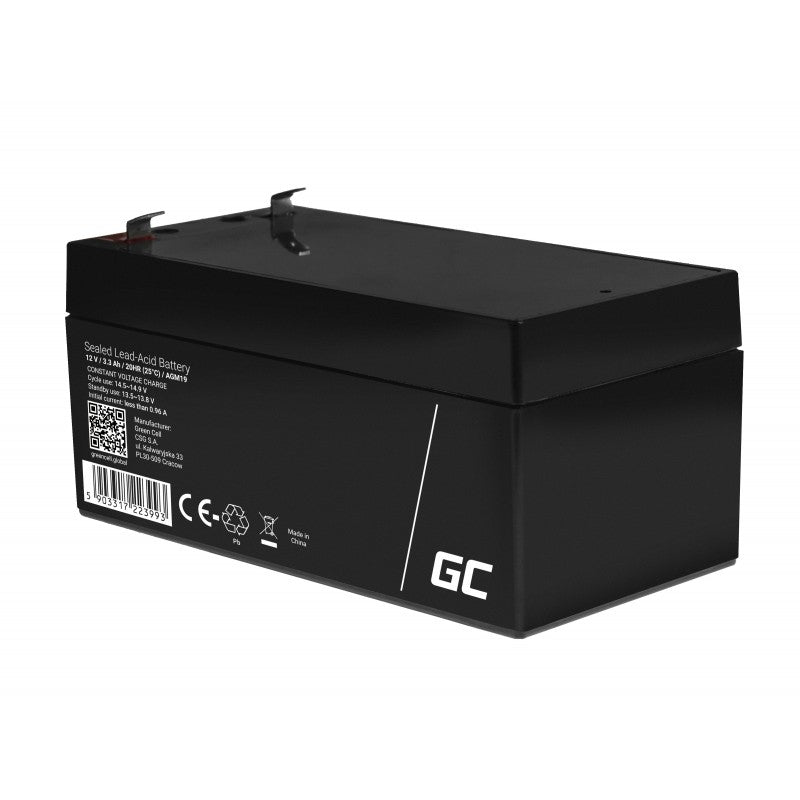 Green Cell AGM Battery 12V 3.3Ah - Battery - Mignon (AA)