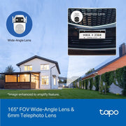TP-Link Tapo C545D Sphérique Caméra de sécurité IP Extérieure 2304 x 1296 pixels Plafond/Mur/Poteau