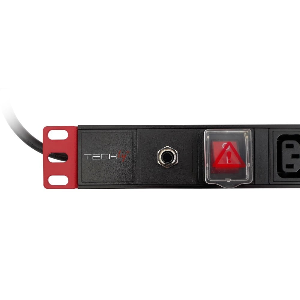 Techly I-CASE STRIP-8C Multiprise 19' 1U X8 - Prises C13