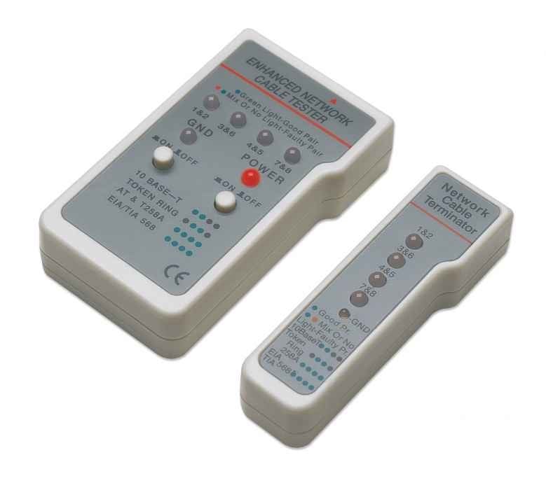 Intellinet 351898 testeur de câble réseau Testeur de câble UTP/STP Gris