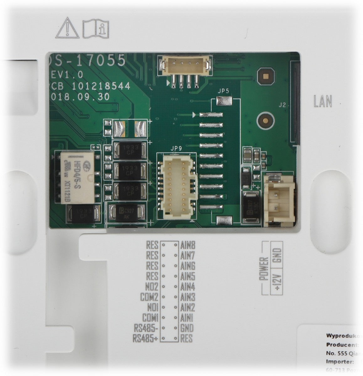Hikvision DS-KH6320-WTE1-W Station intérieure basée sur IP de la série KH6