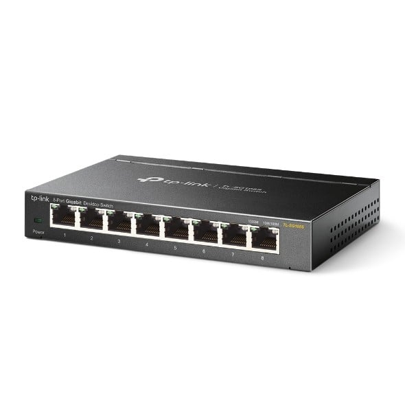 TP-LINK TL-SG108S 8-Port Desktop Gigabit Ethernet Switch Steel Case