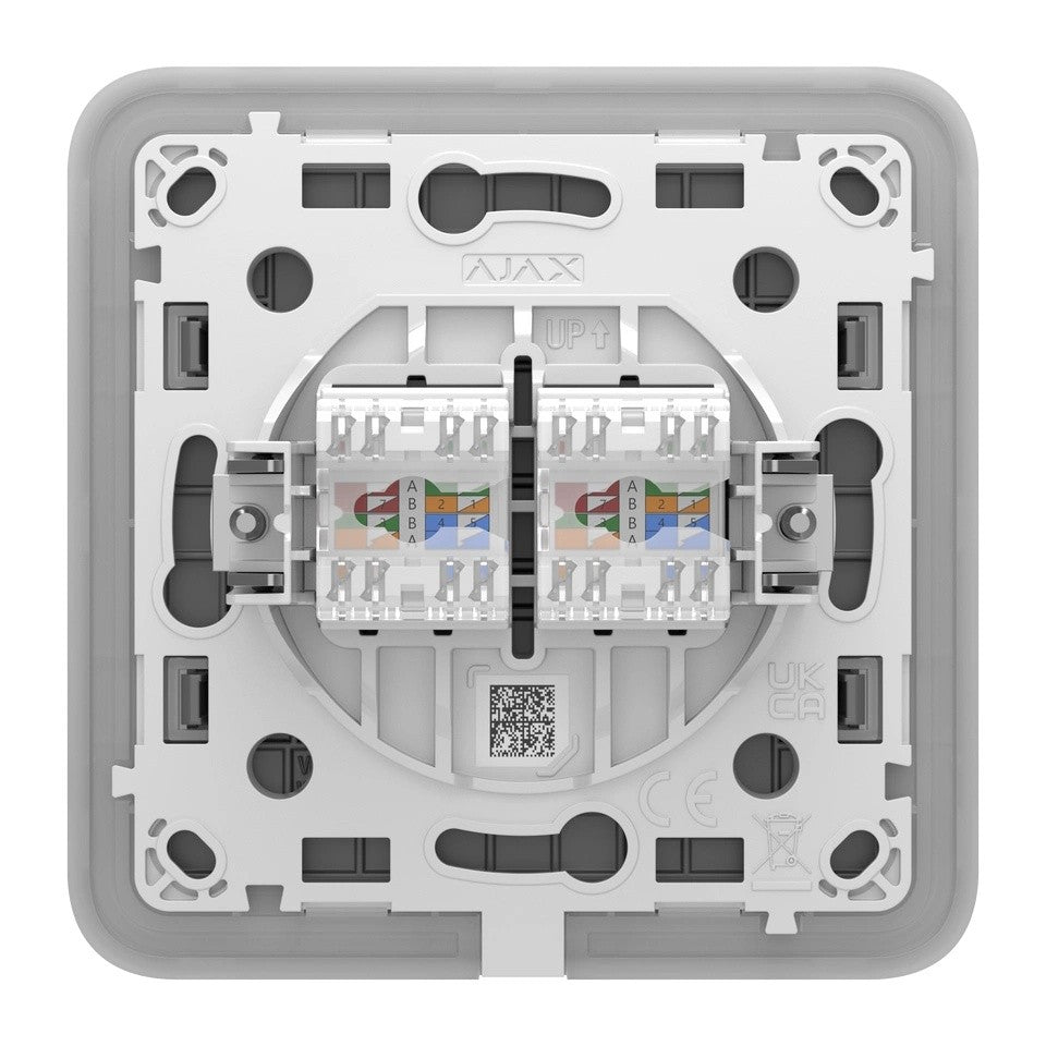 Ajax Systems 126192.317.FG Cache de prise LAN double - SoloCover (LAN)