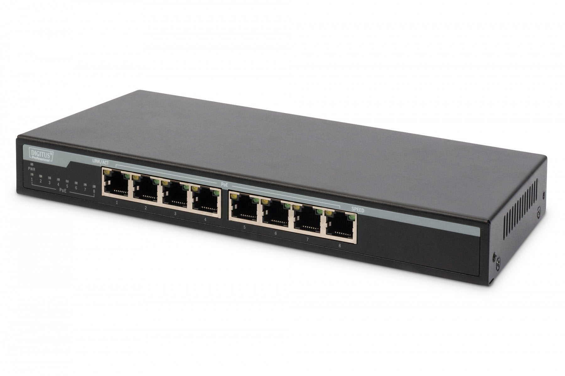 Digitus DN-95340 commutateur réseau Non-géré Gigabit Ethernet (10/100/1000) Connexion Ethernet, supportant l'alimentation via ce port (PoE) Noir