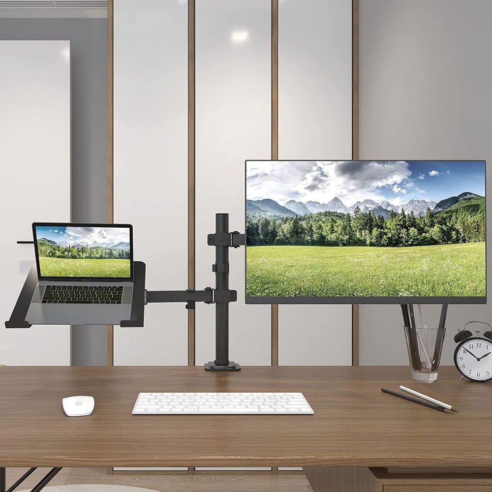 "Support de bureau rotatif Techly ICA-LCD 174NB pour moniteur de 13 a 32"" et ordinateur portable de 17"""