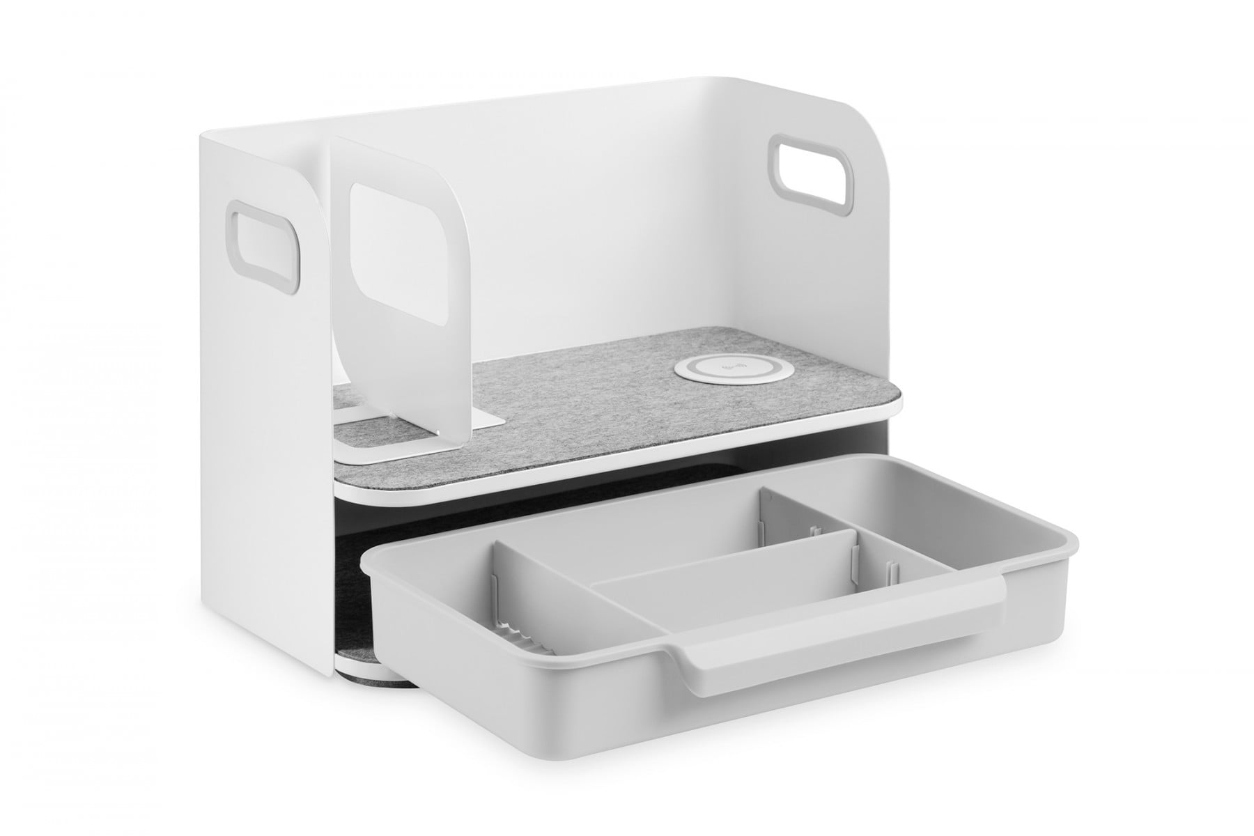Digitus DA-90442 bac de rangement de bureau Acier Gris, Blanc