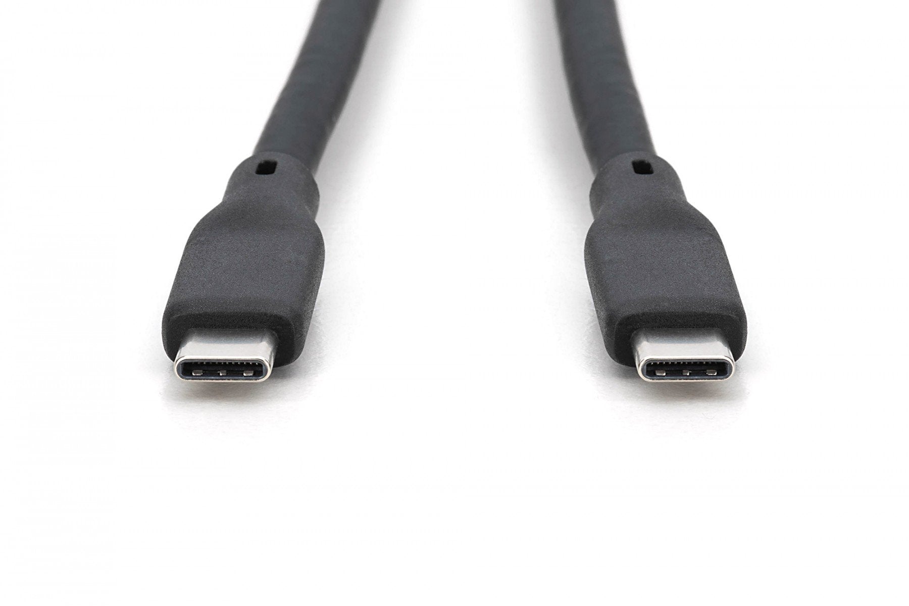 Câble de connexion en silicone USB-C vers USB-C, USB 4 Gen3 40G 8K60Hz 240W, 0,5 m, noir