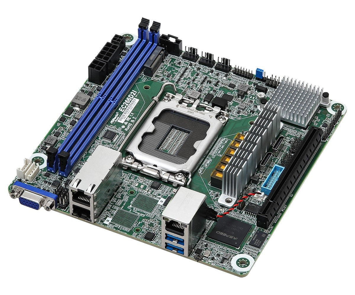 ASRock EC266D2I, 1xSKT LGA 1700, Intel E-2400, C266, SATA, NVMe, 1xM.2, 2xGbE, IPMI