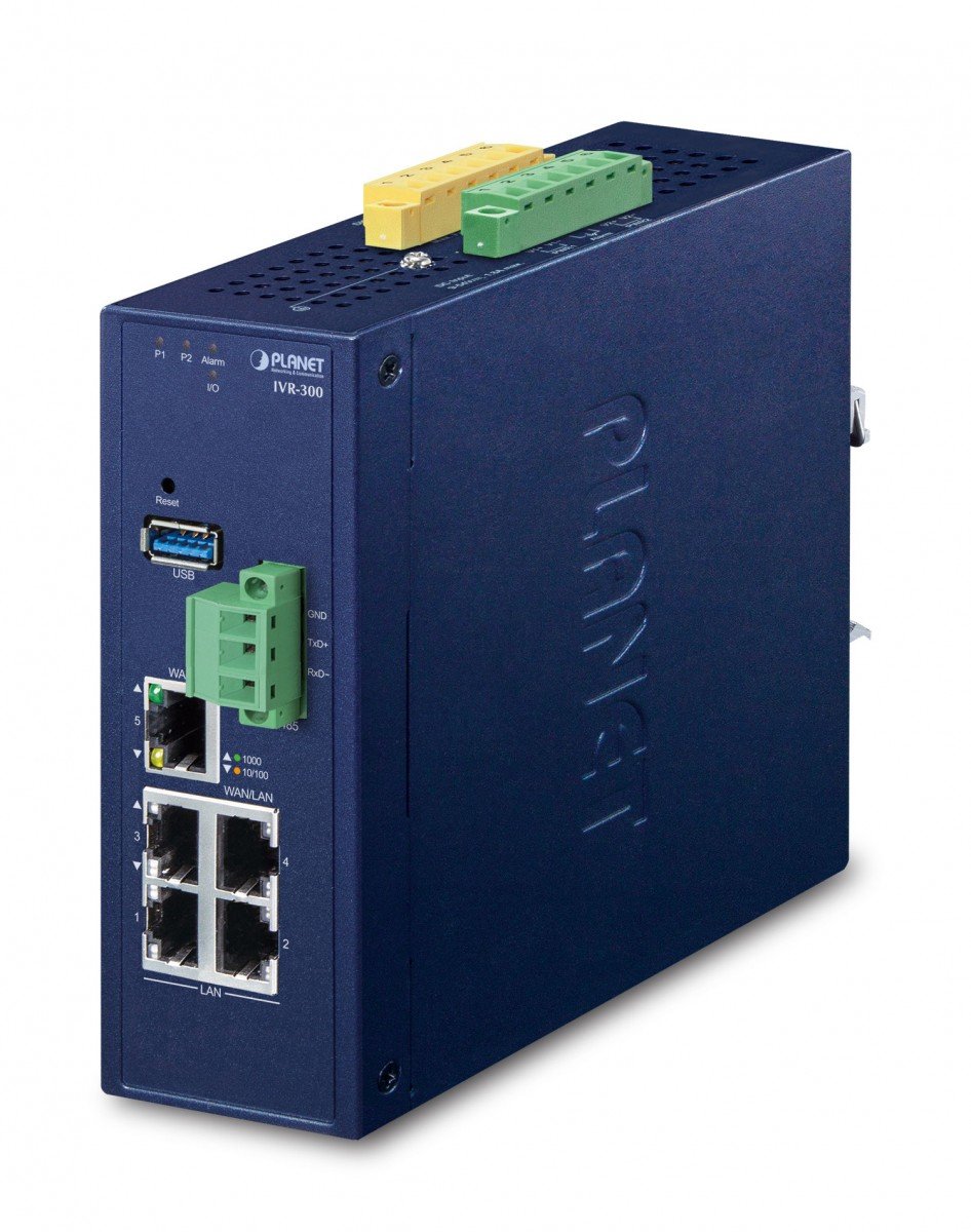 Planet IVR-300 Commutateur DIN-Rail Métallique RS-485 Industriel a 5 Ports