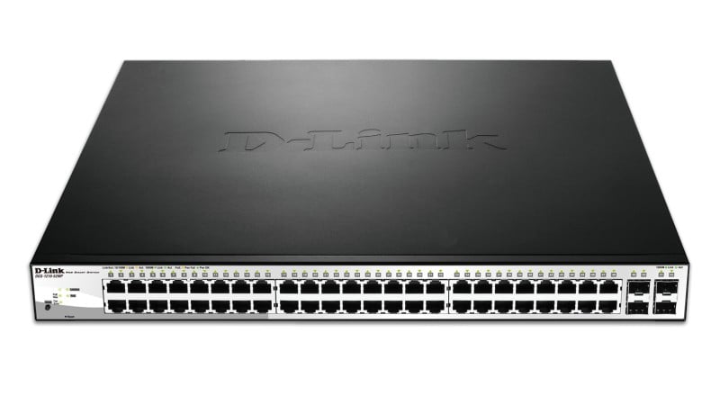D-Link DGS-1210-52MP commutateur réseau Géré L2 Gigabit Ethernet (10/100/1000) Connexion Ethernet, supportant l'alimentation via ce port (PoE) 1U Noir